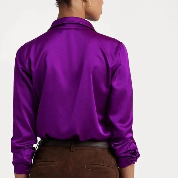 Lauren Ralph Lauren
JAMELKO LONG SLEEVE BUTTON FRONT SHIRT NWT Sz PM - Picture 4 of 9